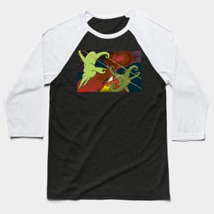 Alien Fight Baseball T-Shirt